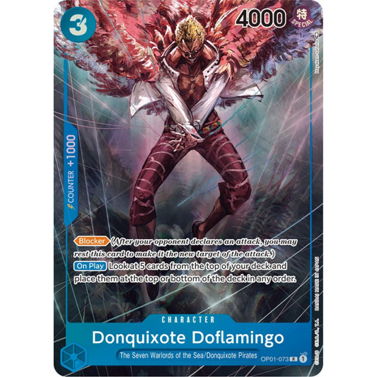 Donquixote Doflamingo OP01-073 Parallel R Romance Dawn One Piece Card