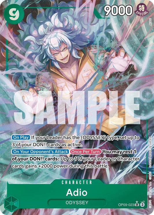 Adio (Parallel) OP09-023 Super Rare Emperors in the New World One Piece Foil NM