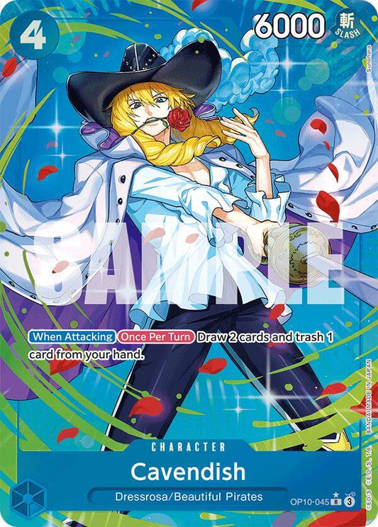 Cavendish (045) (Parallel) OP10-045 Rare Royal Blood One Piece Foil NM