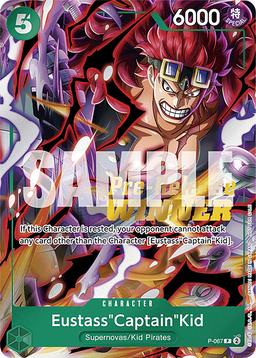 Eustass"Captain"Kid P-067 Pre-Release Winner Promo One Piece Card (Sealed)