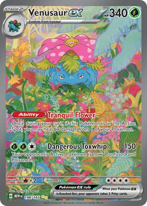 Venusaur ex 198/165 Special Illustration Rare Pokemon 151