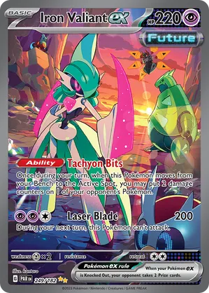 Iron Valiant ex 249/182 Special Illustration Rare Pokemon Paradox Rift