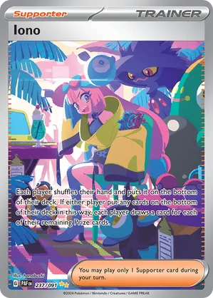 Iono 237/091 Special Illustration Rare Pokemon Paldean Fates