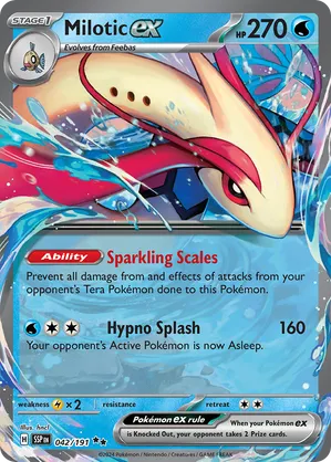 Milotic ex 042/191 Double Rare Pokemon Surging Sparks