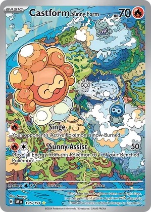 Castform 195/191 Illustration Rare Pokemon Surging Sparks