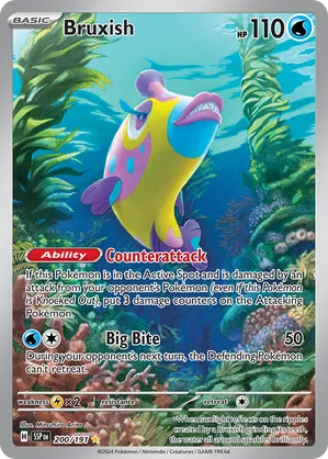 Bruxish 200/191 Illustration Rare Pokemon Surging Sparks