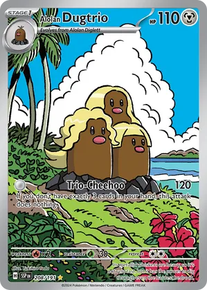 Alolan Dugtrio 208/191 Illustration Rare Pokemon Surging Sparks