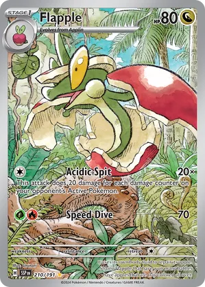 Flapple 210/191 Illustration Rare Pokemon Surging Sparks