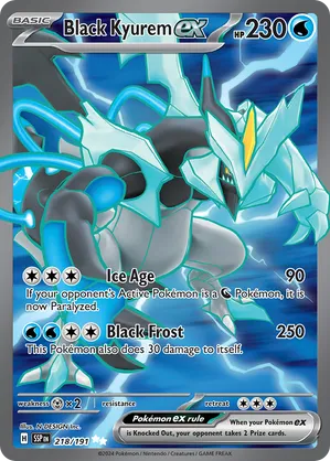 Black Kyurem ex 218/191 Super Rare Pokemon Surging Sparks