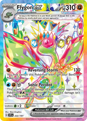 Flygon ex 222/191 Super Rare Pokemon Surging Sparks